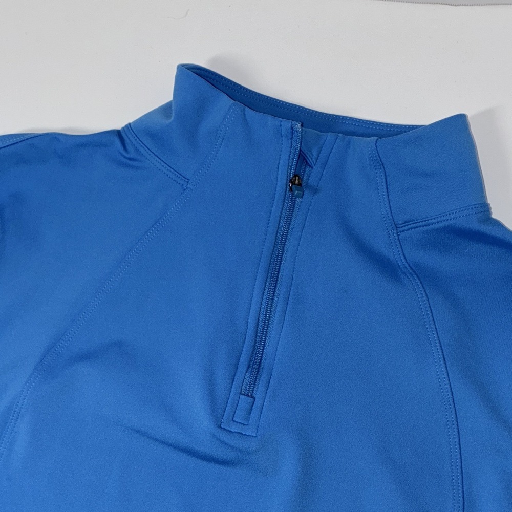 Yogalicious Lux Women's 1/4 Zip Track Jacket Blue Solid Long Sleeve XL